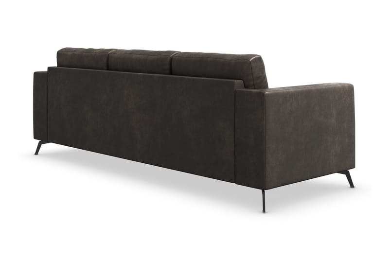 Ocean Luksus 4-seter Kunstlær Sofa 252 cm Bred - Svart / Lær - Møbler - Sofaer - Skinnsofaer