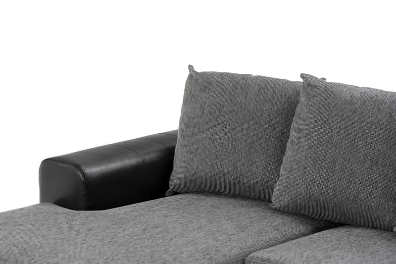 Ocean U-sofa Large med Divan Venstre Kunstlær - Grå - Møbler - Sofaer - Skinnsofaer