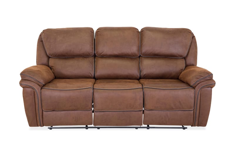 Saranda 3-seters Sofa - Brun - Møbler - Sofaer - Skinnsofaer