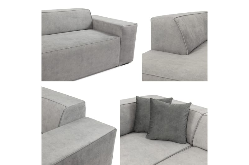 Slucajno Sofa med Sjeselong 3-seter - Rosa/Beige - Møbler - Sofaer - Sofa med sjeselong