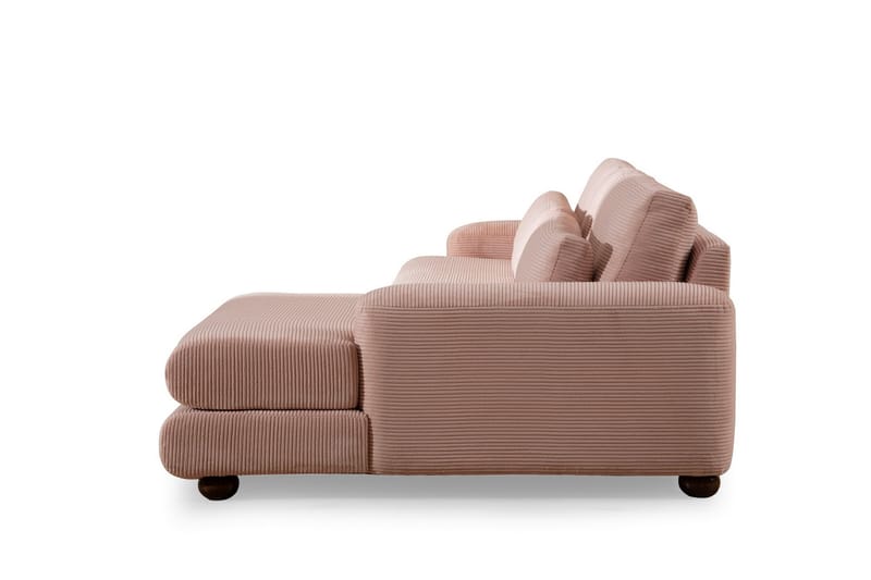 Relento Sofa med Sjeselong 3-seter - Rosa - Møbler - Sofaer - Sofa med sjeselong