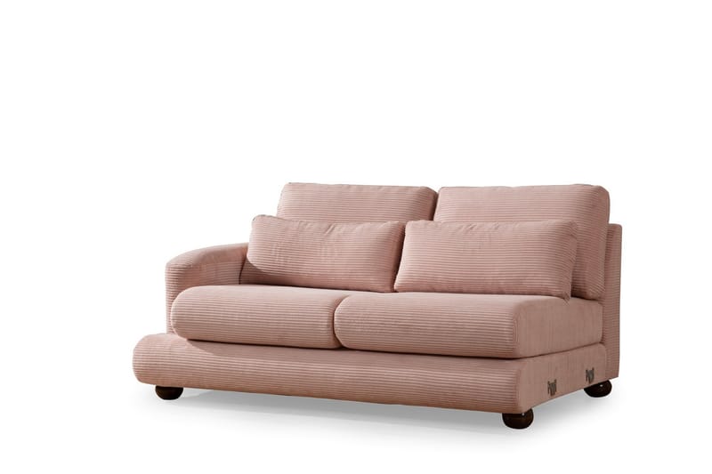 Relento Sofa med Sjeselong 3-seter - Rosa - Møbler - Sofaer - Sofa med sjeselong