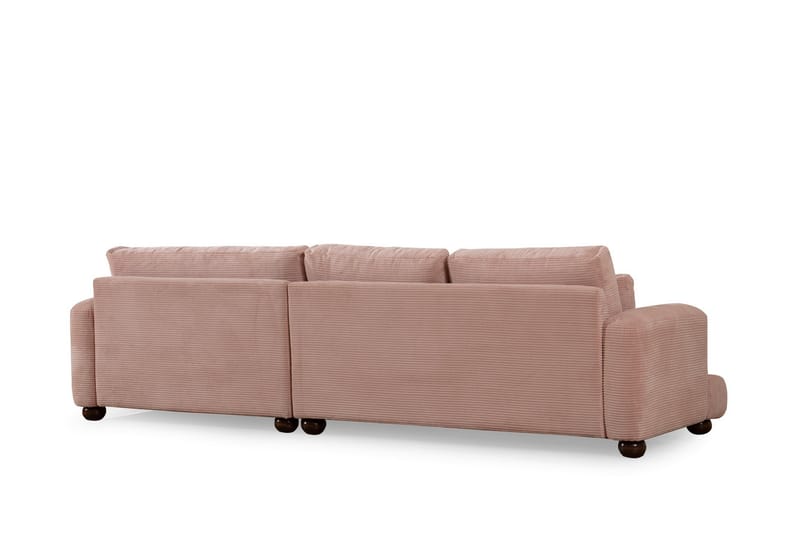 Relento Sofa med Sjeselong 3-seter - Rosa - Møbler - Sofaer - Sofa med sjeselong