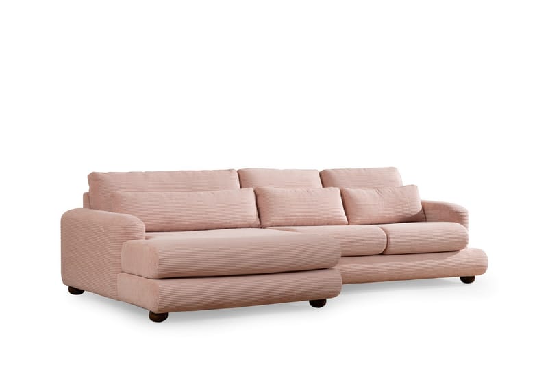 Relento Sofa med Sjeselong 3-seter - Rosa - Møbler - Sofaer - Sofa med sjeselong