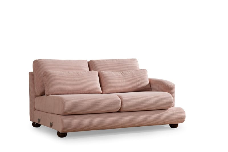 Relento Sofa med Sjeselong 3-seter - Rosa - Møbler - Sofaer - Sofa med sjeselong