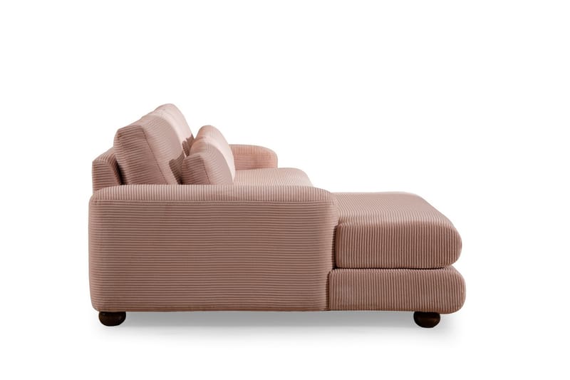 Relento Sofa med Sjeselong 3-seter - Rosa - Møbler - Sofaer - Sofa med sjeselong