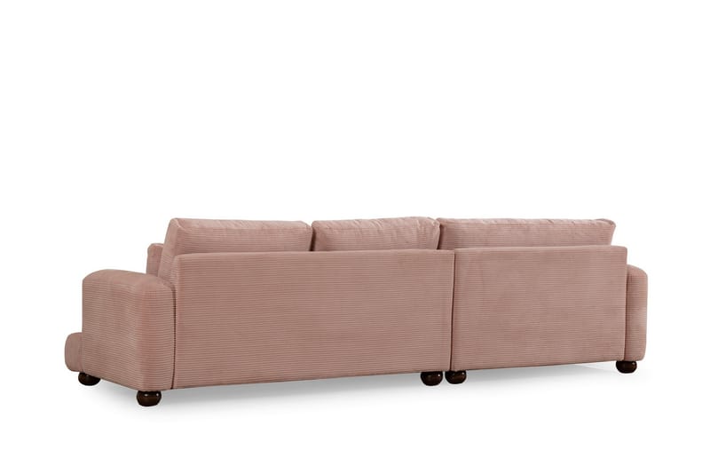 Relento Sofa med Sjeselong 3-seter - Rosa - Møbler - Sofaer - Sofa med sjeselong