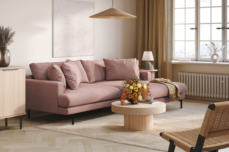 Menard 3-seters Divansofa - Lilla - Møbler - Sofaer - Sofa med sjeselong - 3 seters sofa med divan