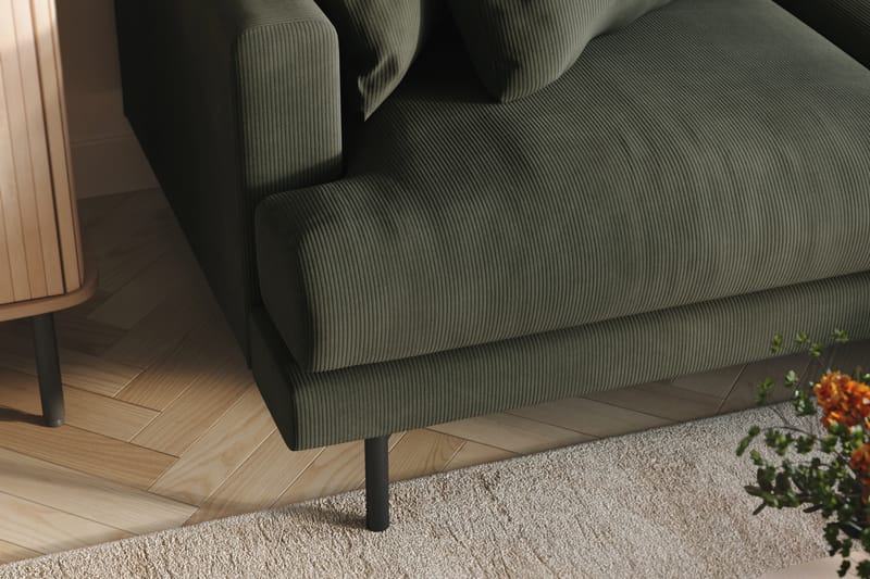 Menard 3-seters Divansofa - Mørk grønn - Møbler - Sofaer - Sofa med sjeselong - 3 seters sofa med divan