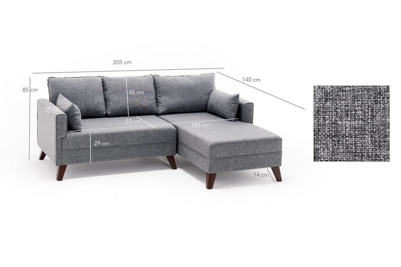 Antigua Sovesofa Høyre - Møbler - Sofaer - Sofa med sjeselong - 4 seters sofa med divan