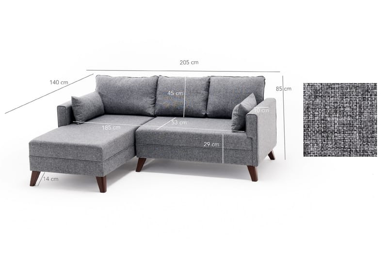 Antigua Sovesofa Venstre - Møbler - Sofaer - Sofa med sjeselong - 4 seters sofa med divan