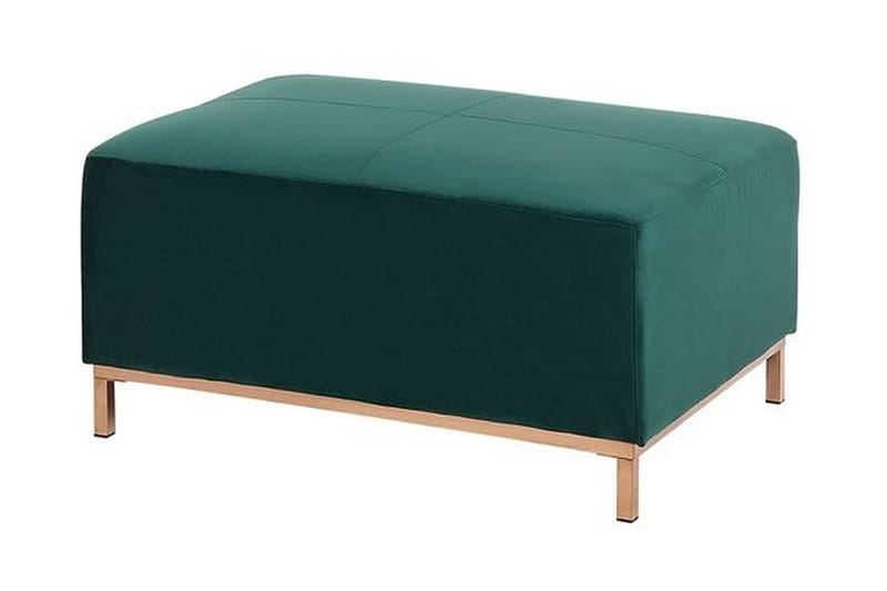 Dugard Hjørnesofa Høyre + Fotskammel - Grønn/Fløyel - Møbler - Sofaer - Sofa med sjeselong - 4 seters sofa med divan