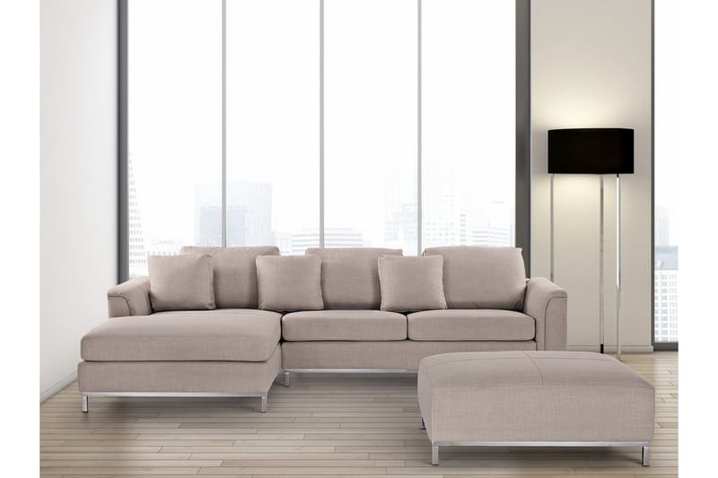 Dugard Hjørnesofa Høyre - Beige - Møbler - Sofaer - Sofa med sjeselong - 4 seters sofa med divan