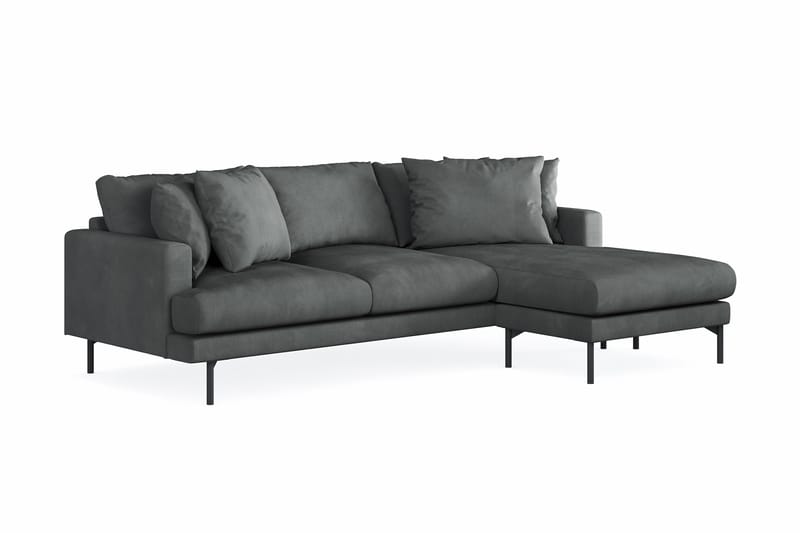 Menard 4-seters Divansofa - Grå - Møbler - Sofaer - Sofa med sjeselong - 4 seters sofa med divan