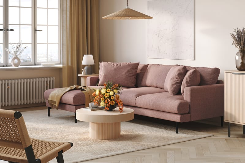 Menard 4-seters Divansofa - Lilla - Møbler - Sofaer - Sofa med sjeselong - 4 seters sofa med divan