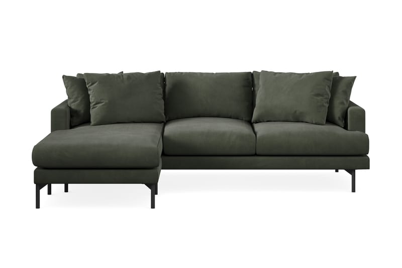 Menard 4-seters Divansofa - Mørk grønn - Møbler - Sofaer - Sofa med sjeselong - 4 seters sofa med divan