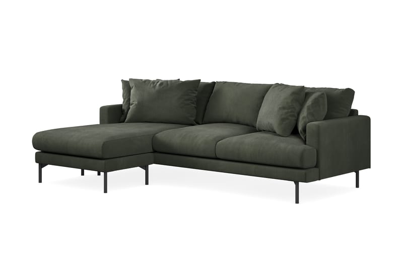 Menard 4-seters Divansofa - Mørk grønn - Møbler - Sofaer - Sofa med sjeselong - 4 seters sofa med divan