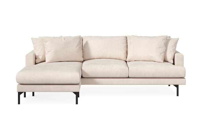 Menard Dyp 4-seters Manchester Divansofa 250 cm - Beige - Møbler - Sofaer - Sofa med sjeselong - 4 seters sofa med divan