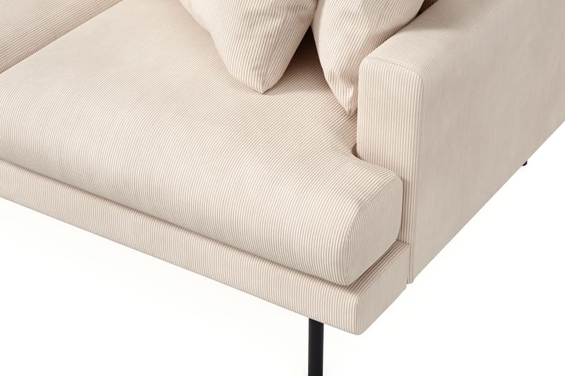 Menard Dyp 4-seters Manchester Divansofa 250 cm - Beige - Møbler - Sofaer - Sofa med sjeselong - 4 seters sofa med divan