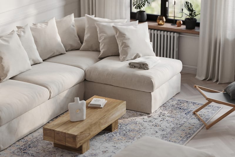 Menard Sofa med Sjeselong Høyre - Beige - Møbler - Sofaer - Sofa med sjeselong - 4 seters sofa med divan