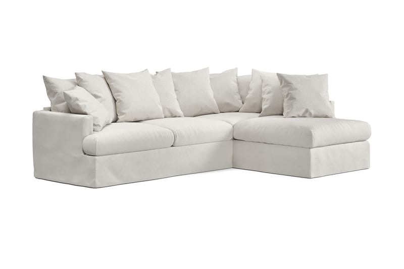 Menard Sofa med Sjeselong Høyre - Beige - Møbler - Sofaer - Sofa med sjeselong - 4 seters sofa med divan