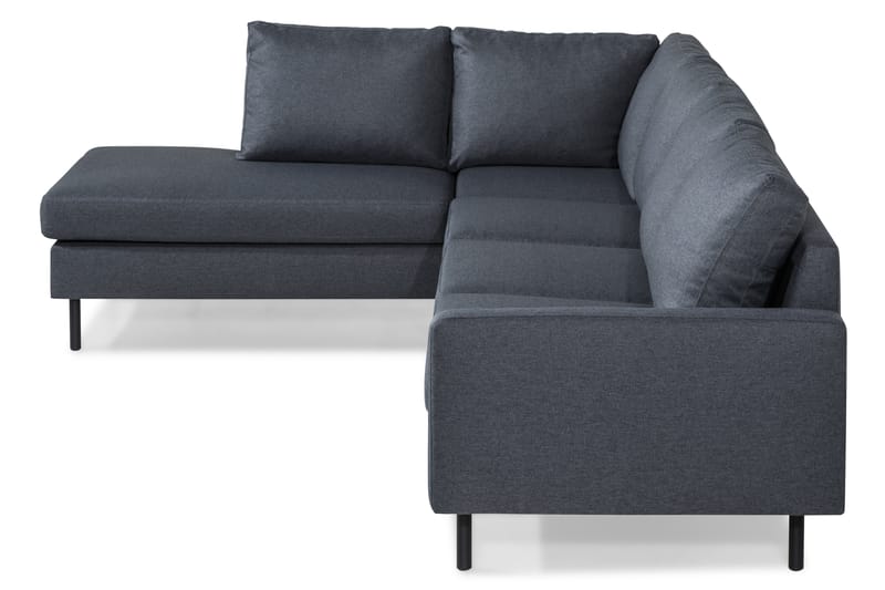 Peppe 4-seters L Sofa med Sjeselong Venstre - Mørkgrå - Møbler - Sofaer - Sofa med sjeselong - 4 seters sofa med divan