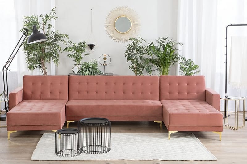 Aberdeen Divansofa 348 cm - Rosa - Møbler - Sofaer - Sofa med sjeselong