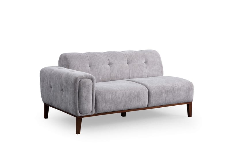 Adelphe 4-seters Sofa med Divan - Lysegrå - Møbler - Sofaer - Sofa med sjeselong