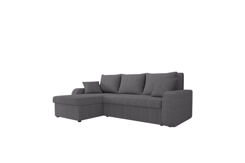 Alvared Sofa med Sjeselong 3-seter - Mørk grå - Møbler - Sofaer - Sofa med sjeselong