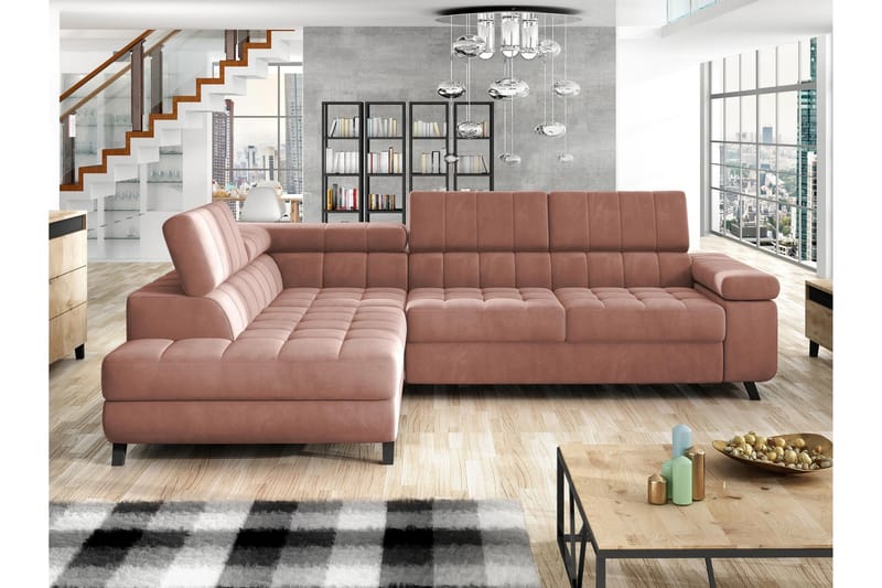 Amshyttan Sofa med Sjeselong 3-seter - Brun - Møbler - Sofaer - Sofa med sjeselong