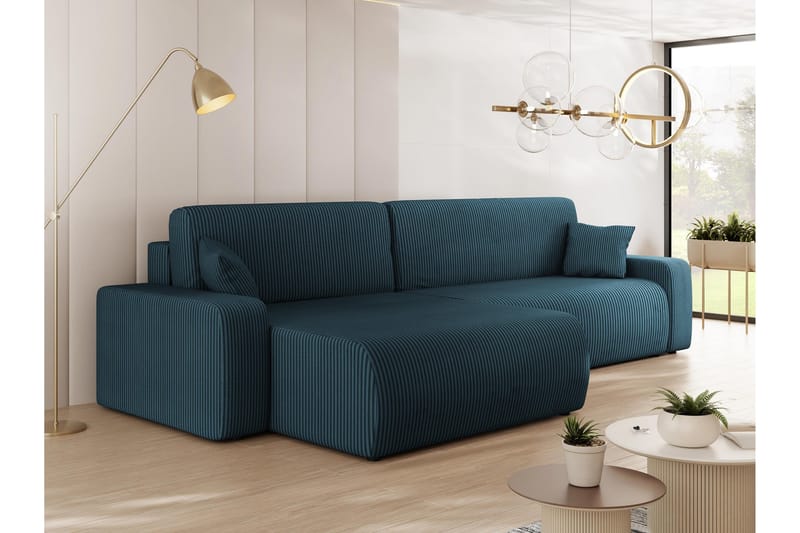 Barile Sofa med Divan 3-seter - Blå - Møbler - Sofaer - Sofa med sjeselong