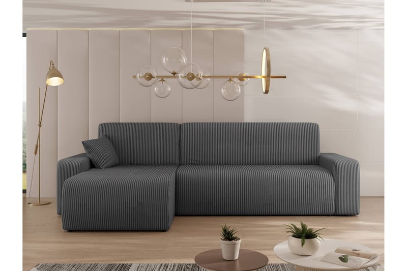 Barile Sofa med Divan 3-seter - Grå - Møbler - Sofaer - Sofa med sjeselong