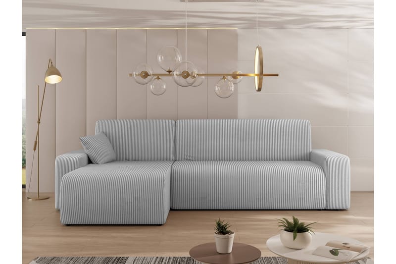 Barile Sofa med Divan 3-seter - Lys grå - Møbler - Sofaer - Sofa med sjeselong