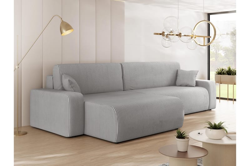 Barile Sofa med Divan 3-seter - Lys grå - Møbler - Sofaer - Sofa med sjeselong