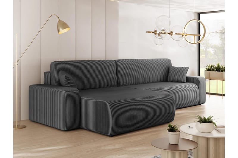 Barile Sofa med Divan 3-seter - Mørk grå - Møbler - Sofaer - Sofa med sjeselong