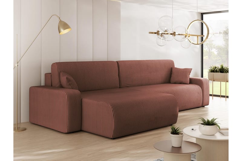 Barile Sofa med Divan 3-seter - Rosa - Møbler - Sofaer - Sofa med sjeselong