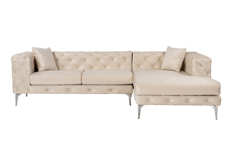 Beachport 3-seters Sofa med Høyre Sjeselong - Beige - Møbler - Sofaer - Sofa med sjeselong