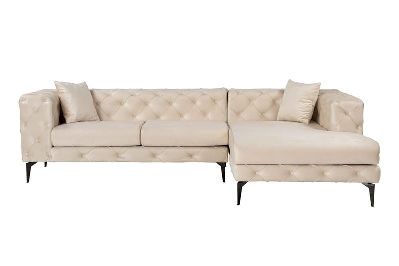 Beachport 3-seters Sofa med Høyre Sjeselong - Beige - Møbler - Sofaer - Sofa med sjeselong