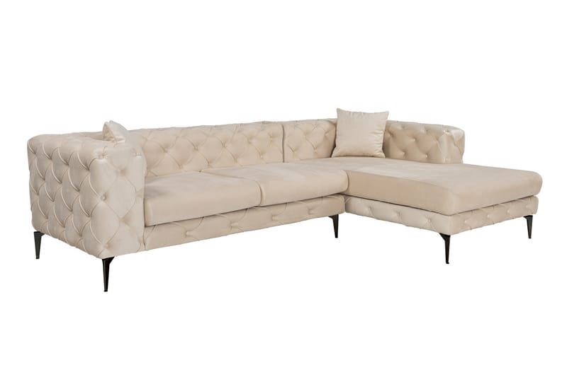 Beachport 3-seters Sofa med Høyre Sjeselong - Beige - Møbler - Sofaer - Sofa med sjeselong