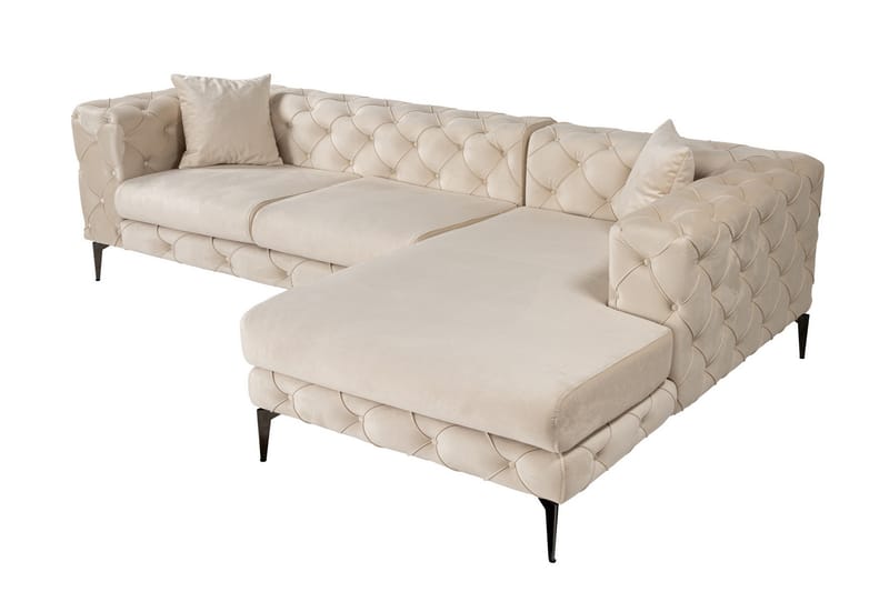 Beachport 3-seters Sofa med Høyre Sjeselong - Beige - Møbler - Sofaer - Sofa med sjeselong