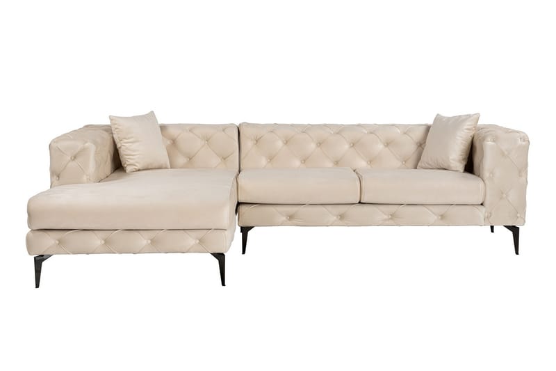 Beachport 3-seters Sofa med Venstre Sjeselong - Beige - Møbler - Sofaer - Sofa med sjeselong