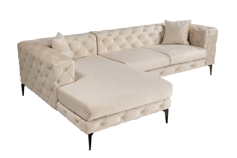 Beachport 3-seters Sofa med Venstre Sjeselong - Beige - Møbler - Sofaer - Sofa med sjeselong