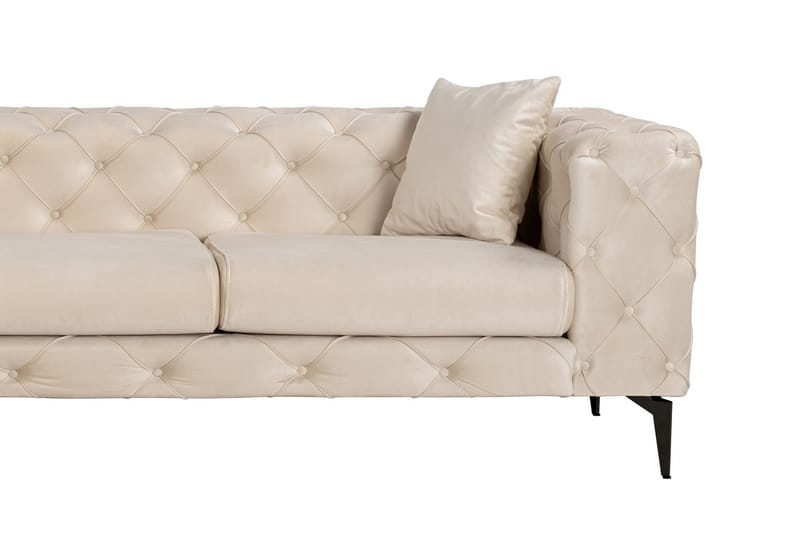 Beachport 3-seters Sofa med Venstre Sjeselong - Beige - Møbler - Sofaer - Sofa med sjeselong