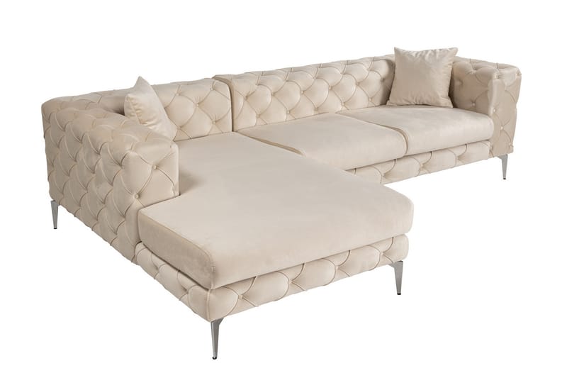 Beachport 3-seters Sofa med Venstre Sjeselong - Beige - Møbler - Sofaer - Sofa med sjeselong