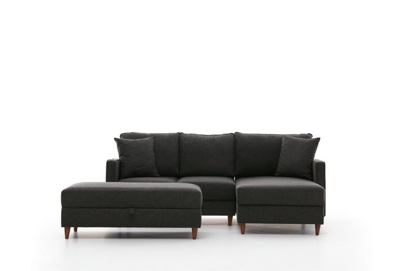 Braneles Sofa med Sjeselong 4-seter - Antrasitt - Møbler - Sofaer - Sofa med sjeselong