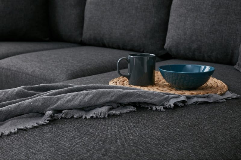 Braneles Sofa med Sjeselong 4-seter - Antrasitt - Møbler - Sofaer - Sofa med sjeselong