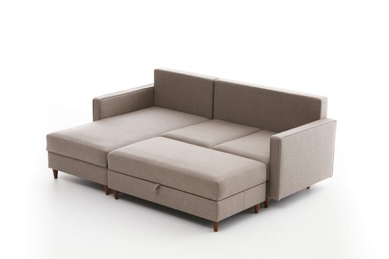 Braneles Sofa med Sjeselong 4-seter - Beige - Møbler - Sofaer - Sofa med sjeselong