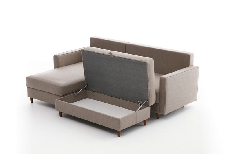 Braneles Sofa med Sjeselong 4-seter - Beige - Møbler - Sofaer - Sofa med sjeselong