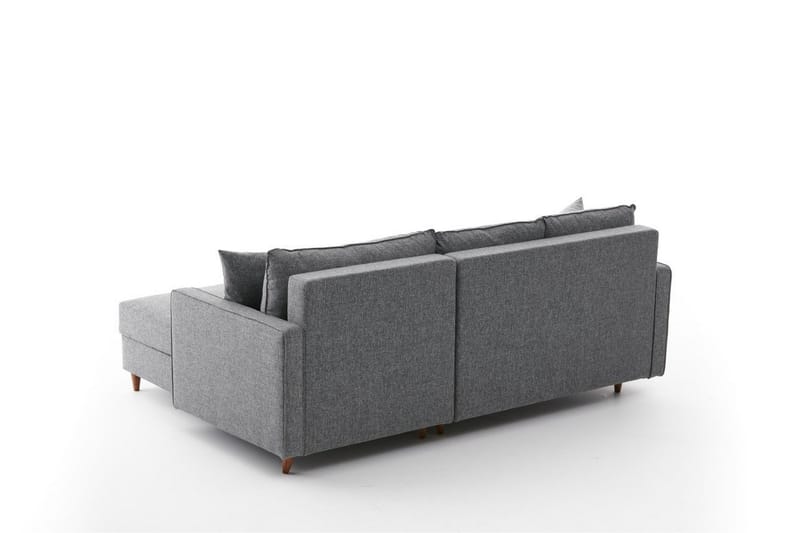 Braneles Sofa med Sjeselong 4-seter - Grå - Møbler - Sofaer - Sofa med sjeselong