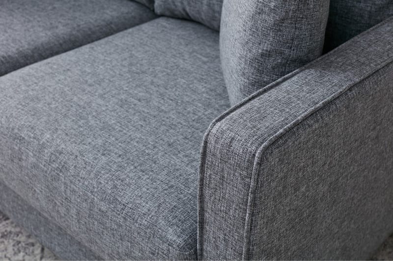 Braneles Sofa med Sjeselong 4-seter - Grå - Møbler - Sofaer - Sofa med sjeselong